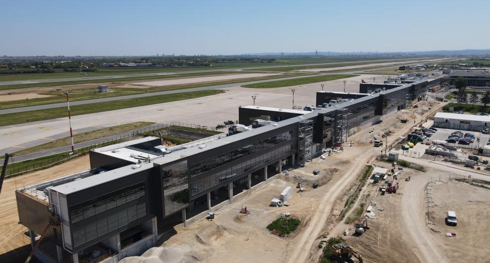 Ongoing works at Belgrade airport in Serbia