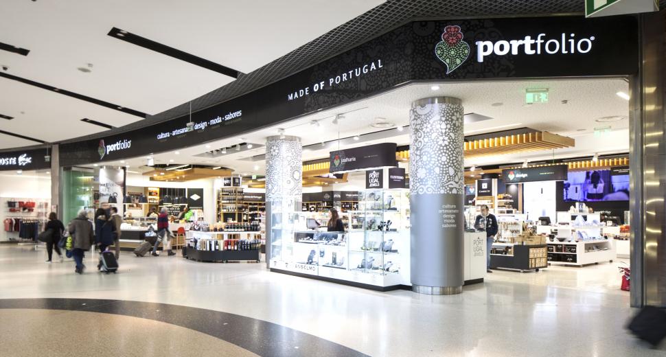 New retail areas at the Lisbon airport give pride of place to local Portuguese products.